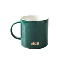 陶瓷情侣漱口杯一对刷牙杯创意洗漱杯简约家用套装牙刷杯牙缸杯子 三维工匠 Man木绿洗漱杯