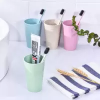 小麦秸秆刷牙杯漱口杯牙刷杯子情侣套装牙杯家用创意杯洗漱杯水杯 三维工匠