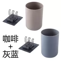 简约漱口杯套装家用刷牙杯架子创意洗漱杯三口之家牙缸情侣牙刷杯 三维工匠 咖啡+咖啡