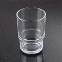 创意简约牙刷杯家用漱口杯透明洗漱杯酒店宾馆卫生间玻璃刷牙杯子 三维工匠 磨砂玻璃马桶刷杯