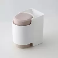 家用洗漱杯套装牙缸情侣套装牙刷杯简约漱口杯刷牙杯子置物架北欧 三维工匠 双人淡灰