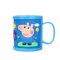儿童漱口杯3岁加厚卡通杯子小孩牙缸宝宝可爱刷牙杯牙具加厚耐摔 三维工匠 蓝色立体杯洗漱杯