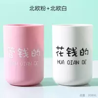 创意结婚杯子一对简约刷牙杯套装家用情侣漱口杯旅行洗漱杯牙缸杯 三维工匠 管钱+花钱[两个装]