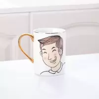 漱口杯情侣陶瓷套装洗漱杯北欧刷牙杯子一对创意ins牙刷杯日式 三维工匠 女神单杯
