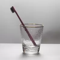 酒店漱口杯北欧牙刷杯子套装情侣创意刷牙杯简约家用玻璃牙杯ins 三维工匠 雪花釉瓷盘洗漱杯