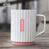 简约洗漱杯情侣刷牙杯套装 家用漱口杯单层加厚牙刷杯学生牙缸子 三维工匠 蓝绿蓝色+绿色2个杯子