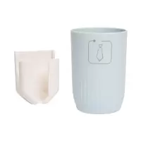 牙杯收纳套装创意简约壁挂式牙刷架牙杯情侣洗漱口杯牙缸刷牙杯子 三维工匠 无花款少女粉洗漱杯