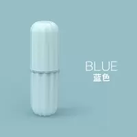 旅行牙刷盒便携式套装洗漱杯漱口杯刷牙杯牙具牙膏收纳盒牙桶简约 三维工匠 蓝色[收藏加购送秸秆牙刷]