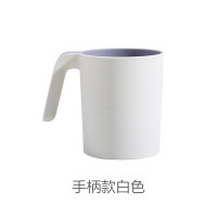 带把手洗漱杯家用情侣牙刷杯创意塑料儿童牙缸刷牙杯漱口杯 三维工匠 手柄款浅粉