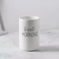 情侣漱口杯套装创意一对陶瓷牙刷杯洗漱杯刷牙杯子家用简约牙缸杯 三维工匠 红唇带手柄(单杯)
