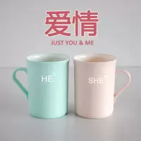 [2个装送牙刷]情侣漱口杯牙刷杯牙缸仿陶瓷塑料杯洗漱杯架套装 三维工匠 蓝粉2件套牙刷