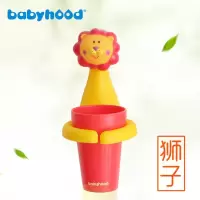 可爱卡通儿童牙刷牙杯套装宝宝洗漱口杯子壁挂吸壁式挂墙防摔牙缸 三维工匠 宝宝牙刷架狮子洗漱杯