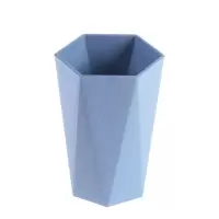 小麦秸秆刷牙杯漱口杯牙刷杯子情侣几何杯家用菱形杯洗漱杯水杯 三维工匠 4个装北欧米