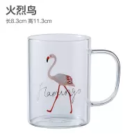 创意简约透明玻璃杯带把手喝水杯茶杯 漱口杯洗漱杯情侣刷牙杯子 三维工匠 英文字母