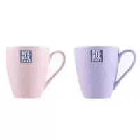 刷牙杯子情侣牙缸杯创意牙刷杯韩国家用欧式简约塑料漱口杯带手柄 三维工匠 蓝色+米色洗漱杯