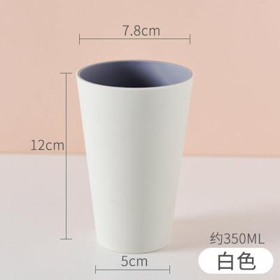 洗漱杯家用简约刷牙杯套装创意便携牙缸牙桶漱口杯情侣一对牙刷杯 三维工匠 北欧深蓝1个+北欧粉1个