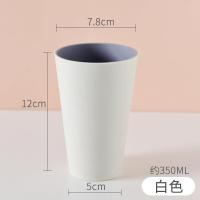 洗漱杯家用简约刷牙杯套装创意便携牙缸牙桶漱口杯情侣一对牙刷杯 三维工匠 北欧灰白