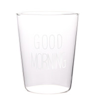 北欧INS漱口杯套装卫生间家用情侣刷牙杯洗漱杯玻璃杯配硅藻泥垫 三维工匠 带把白色图案玻璃杯