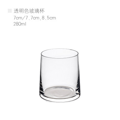 酒店玻璃漱口杯轻奢情侣牙缸家用北欧刷牙洗漱杯套装玻璃牙杯托盘 三维工匠 烟灰色2个+金属托盘(两位)送一对牙刷