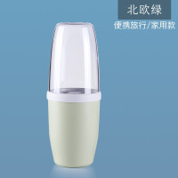 刷牙杯旅行洗漱口杯子创意韩国牙缸简约家用牙膏牙刷盒便携式套装 三维工匠 北欧绿洗漱杯