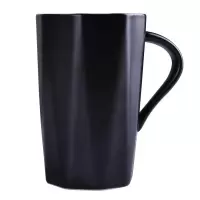 简约北欧定制刷牙洗漱口杯陶瓷情侣一对家用带把酒店民宿刻字套装 三维工匠 纯色几何-白色洗漱杯
