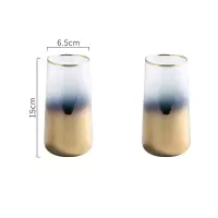 创意简约玻璃漱口杯套装洗涑杯情侣杯牙缸水杯刷牙杯轻奢网红款 三维工匠 圆形刷牙杯[单个]洗漱杯