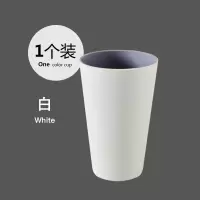 简约洗漱口杯家用刷牙杯子牙桶创意可爱双色杯牙缸杯套装情侣水杯 三维工匠 白色+粉色+深蓝色(3个装)洗漱杯