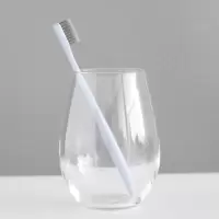 洗漱杯ins风蛋形无铅玻璃杯漱口简约漱口杯北欧刷牙洗漱杯带托盘 三维工匠 橘红色杯(不含牙刷)