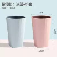 漱口杯刷牙杯子简约情侣一对家用牙刷牙筒套装男女生学生宿舍创意 三维工匠 约25%人购买[情侣款]深蓝+粉色洗漱杯