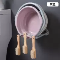 脸盆收纳架卫生间置物架壁挂浴室厕所免打孔盆子放洗脸盆架子KY型 三维工匠 灰色-2个装储物架