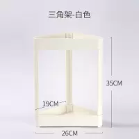 卫生间三角置物架塑料浴室厕所洗漱台墙角收纳架洗澡间三角架 三维工匠 角型灰色(厨卫两用)储物架
