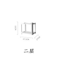 家用卫生间置物架浴室收纳架多层落地式厕所储物架洗漱台塑料角架 三维工匠 三层