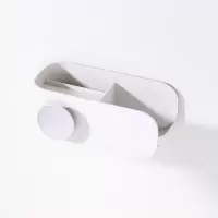 免打孔电吹风机架卫生间置物架家用浴室厕所收纳挂架支架风筒架子 三维工匠 P吹风机架[深蓝色]储物架