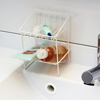 日本浴室置物架卫生间洗手池台面收纳架小瓶收纳架2层沥水架 三维工匠