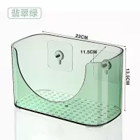 免打孔卫生间化妆品收纳架壁挂式厕所浴室洗漱台置物架透明桌面盒 三维工匠 棕灰色储物架