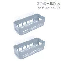 卫生间置物架壁挂浴室免打孔置物架厕所吸壁式吸盘卫浴收纳三角架 三维工匠 2个装三角北欧绿储物架