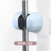 拖把挂钩置物架免打孔浴室扫把夹卫生间壁挂厕所收纳墙上粘钩 三维工匠 拖把夹-灰色