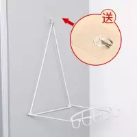 免打孔壁挂脸盆架卫生间浴室置物架挂墙式洗手盆架子面盆子收纳架 三维工匠 白色挂钩款(不带粘钩)