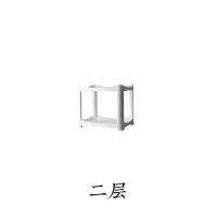 加厚浴室置物架落地多层厨房调料架子卫生间卧室客厅缝隙夹缝收纳 三维工匠 二层白色