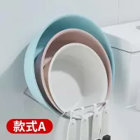 免打孔壁挂盆架盆子卫生间置物架浴室脸盆架洗脸盆架子 三维工匠 拖把挂钩1个装浴室置物架