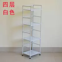 欧式卫生间置物架落地浴室置物架层架毛巾架铁艺四层置物架收纳架 三维工匠 黑色(大号三层)长42宽30.5高80cm