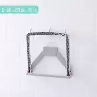 卫生间脸盆架壁挂式浴室置物架免打孔厕所面盆洗脸盆收纳架子 三维工匠 白色[折叠款]