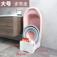 浴室置物架卫生间脸盆架洗手间洗漱台厕所收纳架子落地家用 三维工匠 606-小猪双层