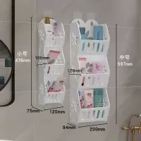 卫生间浴室置物架壁挂厕所洗手间墙面台面转角洗漱化妆品收纳架 三维工匠 特惠套餐[小号+中号]承重加强版