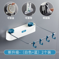 脸盆收纳架免打孔壁挂式脸盆架浴室卫生间置物架盆子不锈钢盆架 三维工匠 升级款白色加灰色(不锈钢)(安装后48小时使储物架