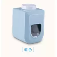 创意挤牙膏器套装免打孔壁挂情侣牙膏牙刷置物架卡通懒人挤压 三维工匠 嫩芽绿黏贴式