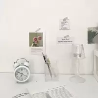 *smallgoods*透明简约亚克力方形笔筒化妆刷收纳桶桌面收纳盒ins 三维工匠
