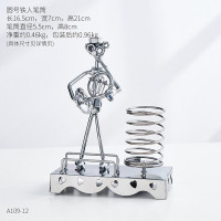 北欧ins风个性创意时尚铁艺笔筒 办公室学生书桌装饰金属镂空摆件 三维工匠 小提琴笔筒