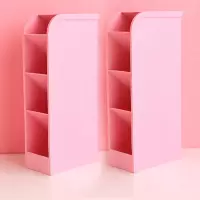 三维工匠斜插式笔筒韩版创意时尚文具北欧透明笔筒放装笔的收纳盒可爱小清新女ins风超大容量化妆收纳盒摆件桌面笔桶 北欧蓝(