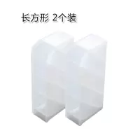 ins北欧创意笔筒 多功能办公室笔架收纳盒桌面斜插式笔桶 三维工匠 黑色长方形+圆形